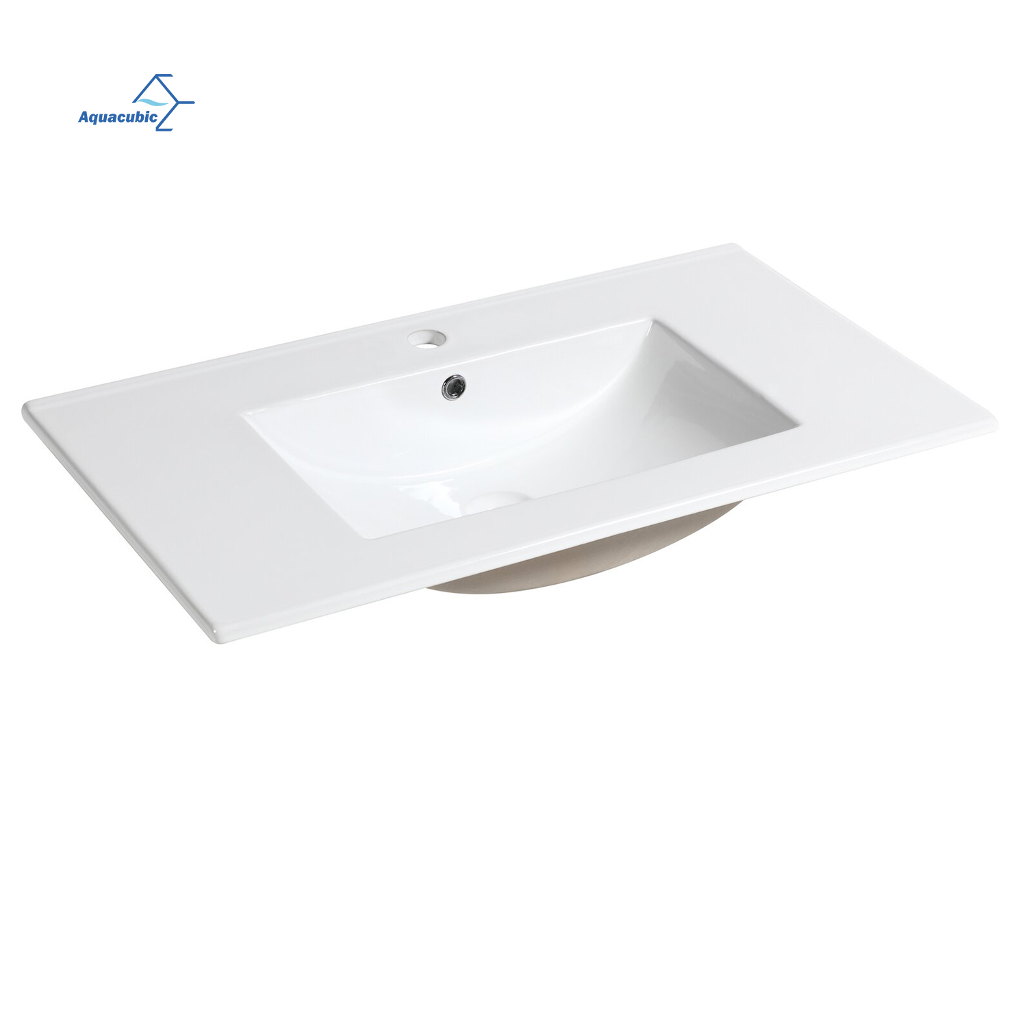 Moderno lavabo da appoggio da 40 pollici, lavabo rettangolare, lavabo in ceramica, lavabo da bagno