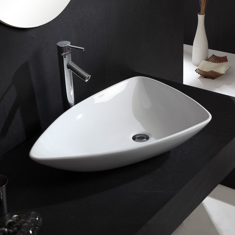 Popolare design moderno Hotel Sanitari Lavabo in ceramica Bagno Triangolo Lavaggio a mano Lavabo Art Bacino