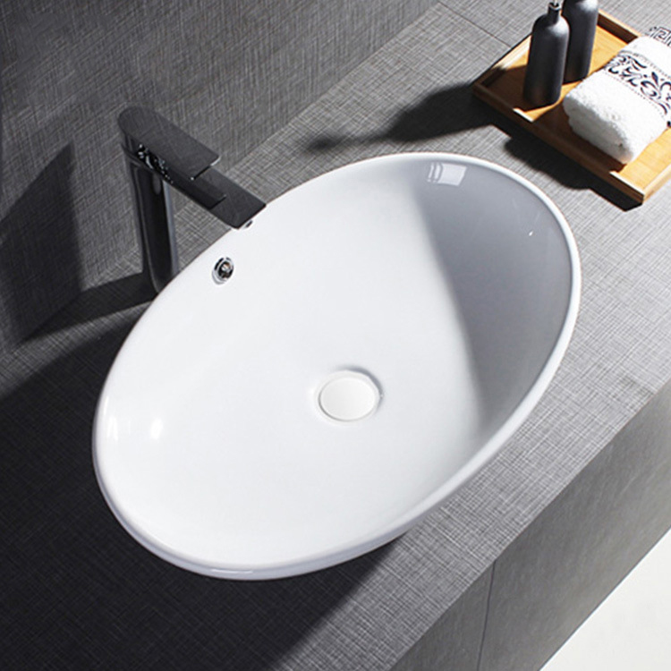 Lavabo da appoggio da bagno in marmo ceramico di fascia alta