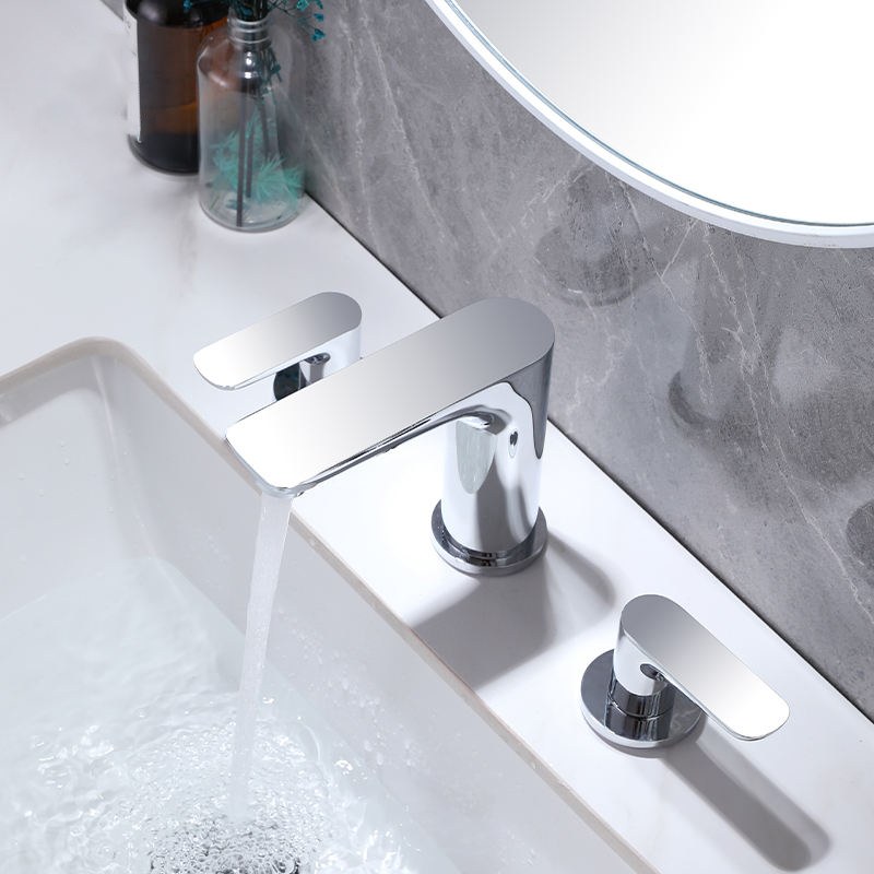 Rubinetto per lavabo da bagno diffuso da 8 pollici a tre fori Aquacubic cupc