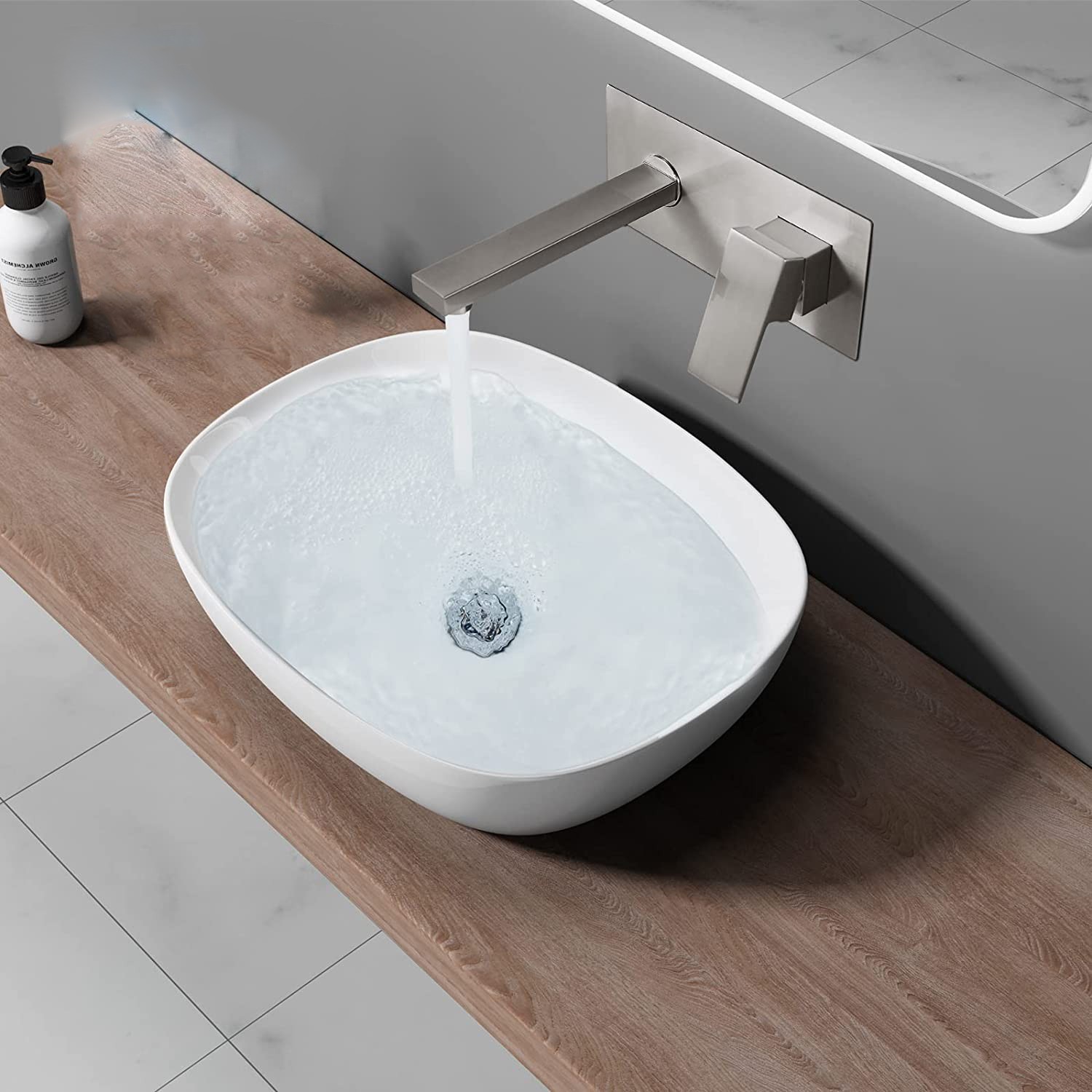 Rubinetto per lavabo per vasca da bagno con doppia maniglia a parete Cupc CE