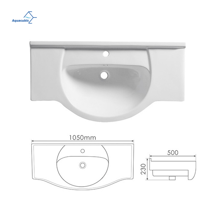 Lavabo da bagno da tavolo o da parete con foro singolo da appoggio di vendita calda