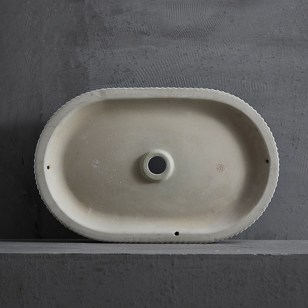Lavabo da bagno artistico Lavabo ovale in stile nordico semplice Lavabi per mani da bagno per hotel e casa