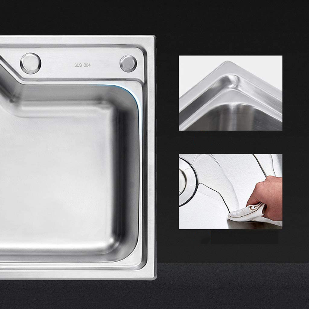 Hot in Sud America Lavello da cucina a doppia vasca 780 x 420 x 190 mm Lavello da cucina in acciaio inox stampato e trafilato a doppia vasca