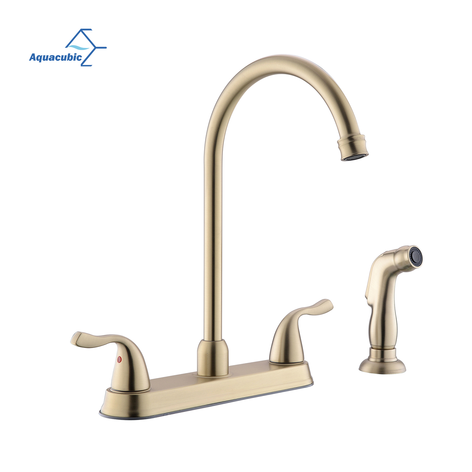 Rubinetto da cucina estraibile per lavabo moderno lucido Aquacubic Unique cUPC CEC