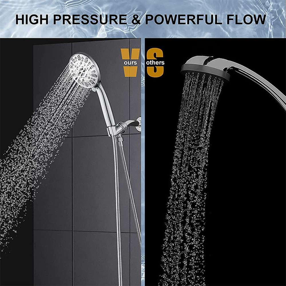 Soffione doccia Aquacubic da 12,7 cm che aumenta la pressione con 6 modalità di risparmio idrico