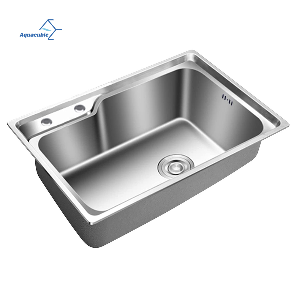 Lavello da cucina in acciaio inox stampato/imbutito a vasca singola Hot South America SUS 201 da 580 x 440 x 200 mm