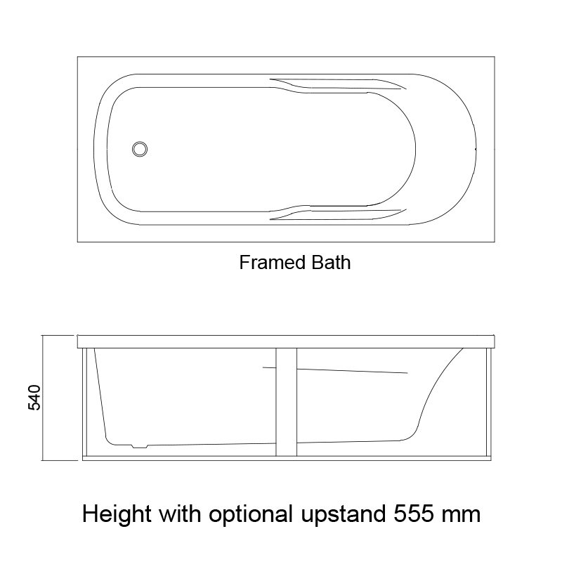 Vasca da bagno indipendente dal design contemporaneo in acrilico bianco lucido AB1808