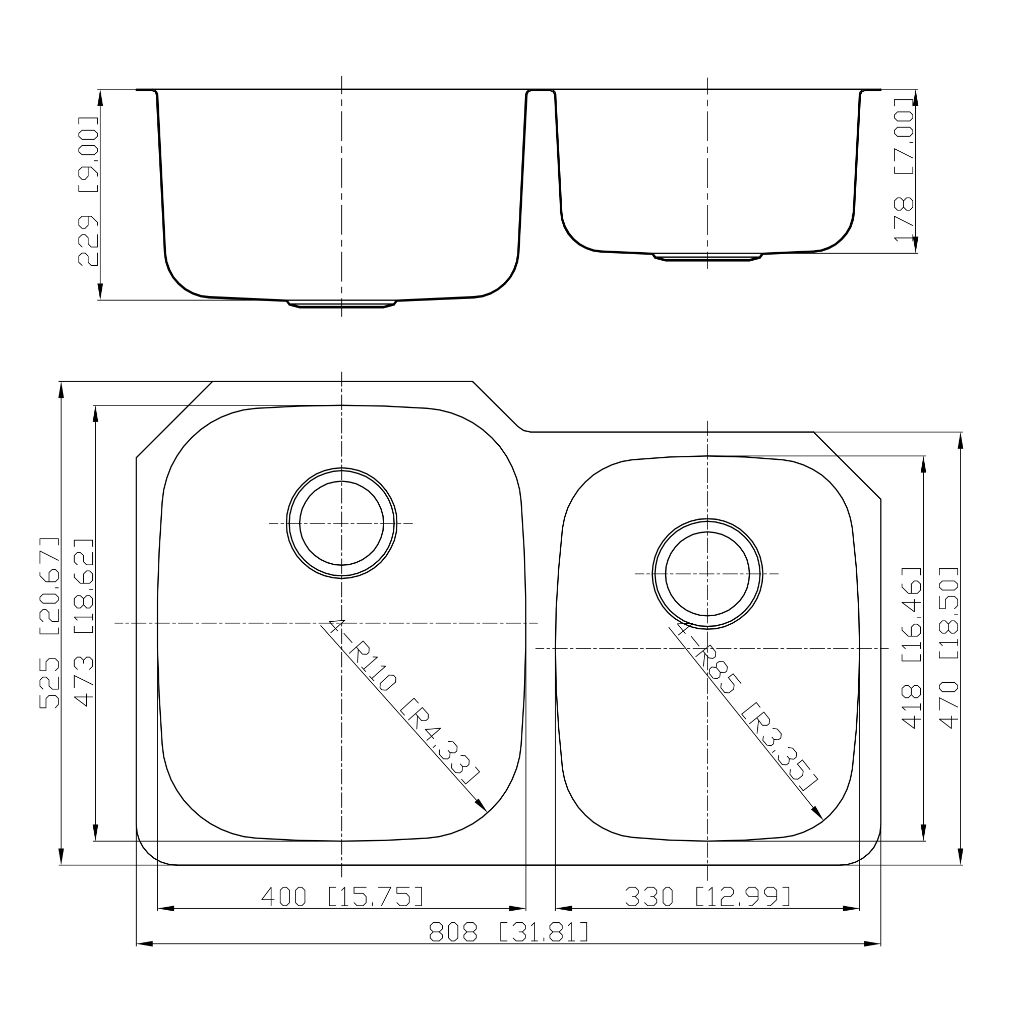 Lavello per stampaggio a imbutitura profonda da cucina sottopiano a doppia vasca in acciaio inossidabile 304 di fabbrica OEM / ODM