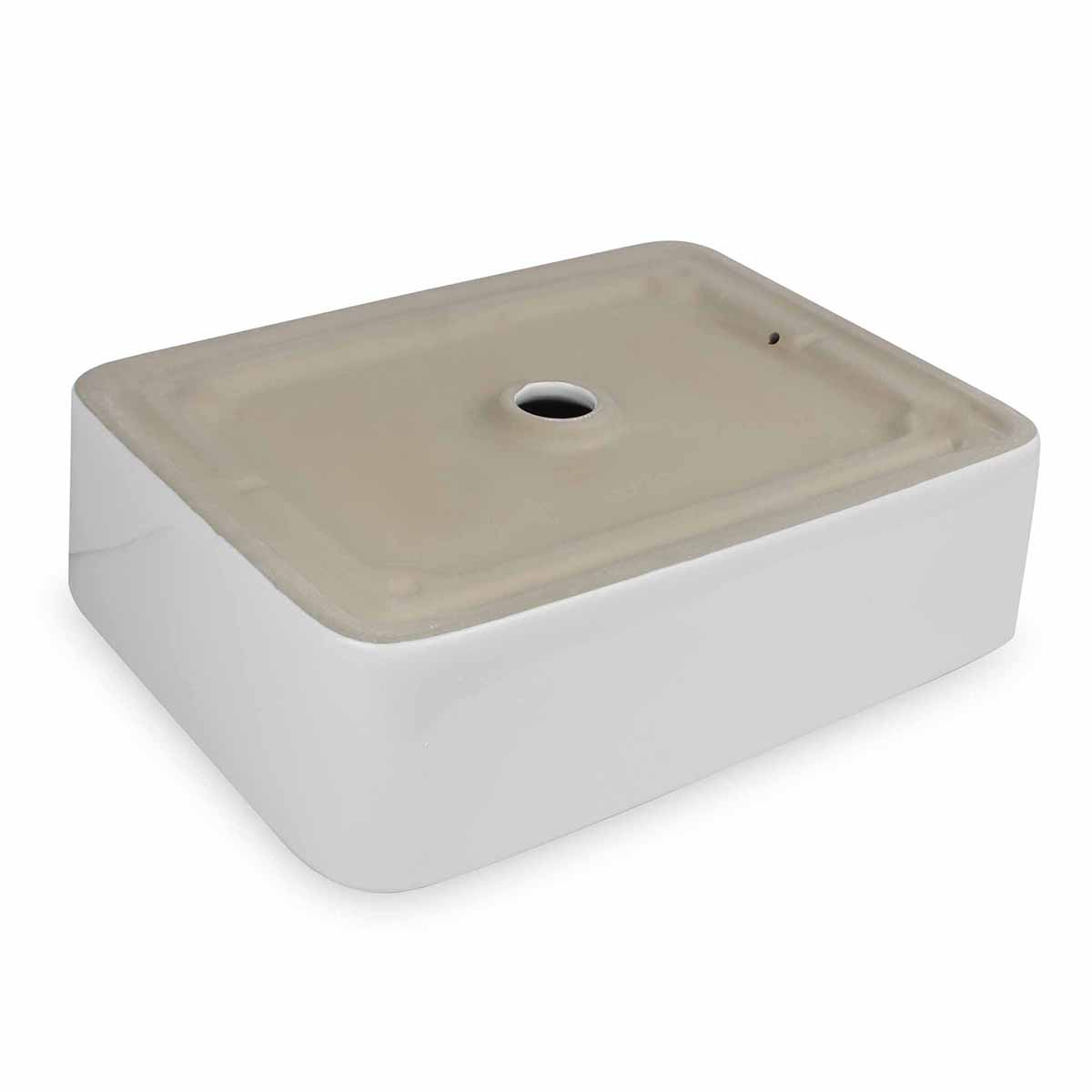 Lavandino/lavabo da appoggio bianco in ceramica refrattaria in porcellana