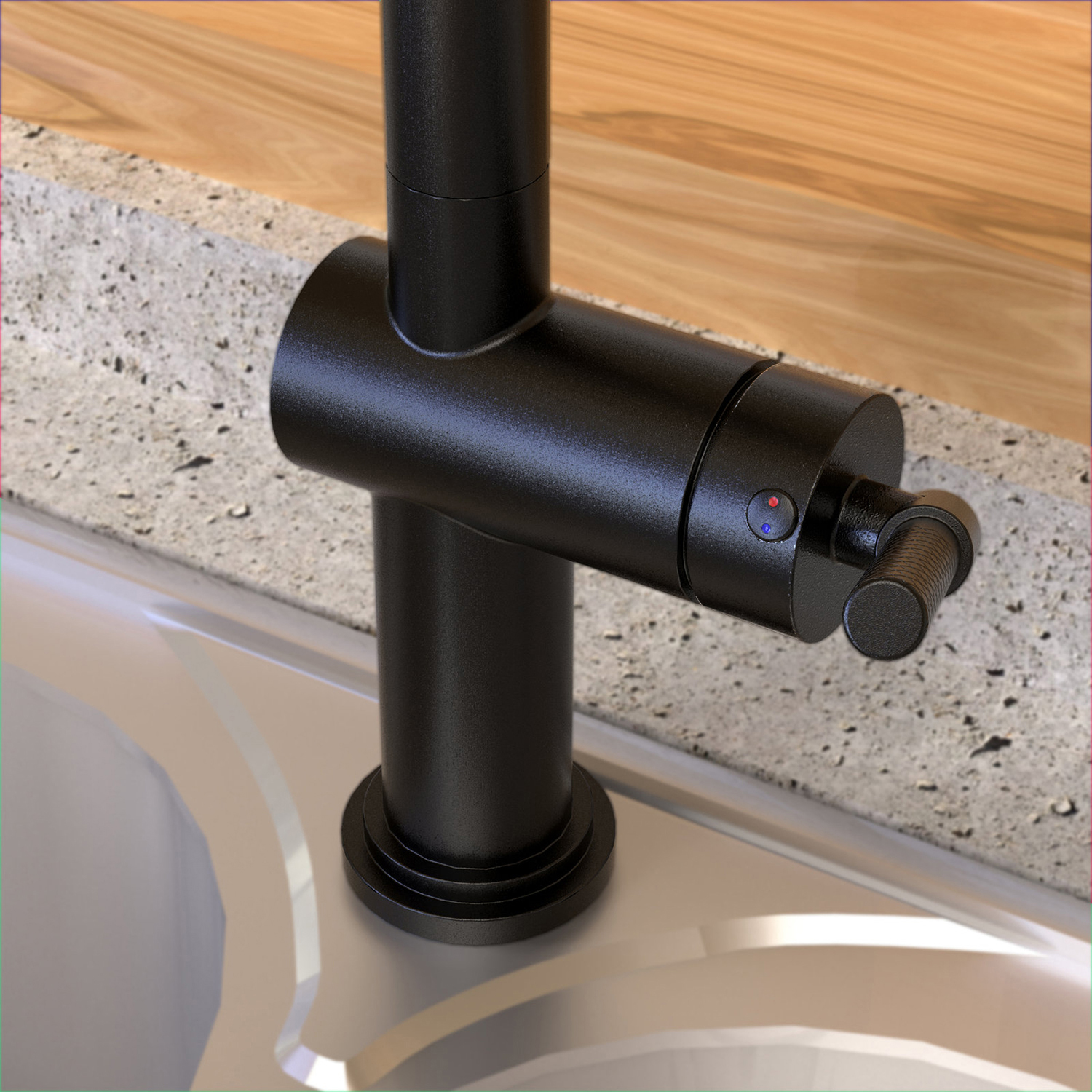 Rubinetto miscelatore per lavello da piano girevole americano CUPC da 360 gradi Rubinetto da cucina moderno in ottone nero