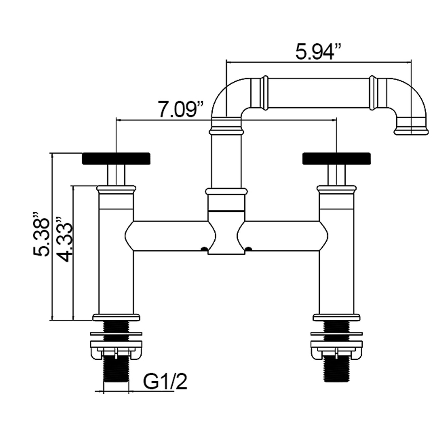 Rubinetto miscelatore per lavabo da bagno Aquacubic bronzo nero opaco Industry Bridge