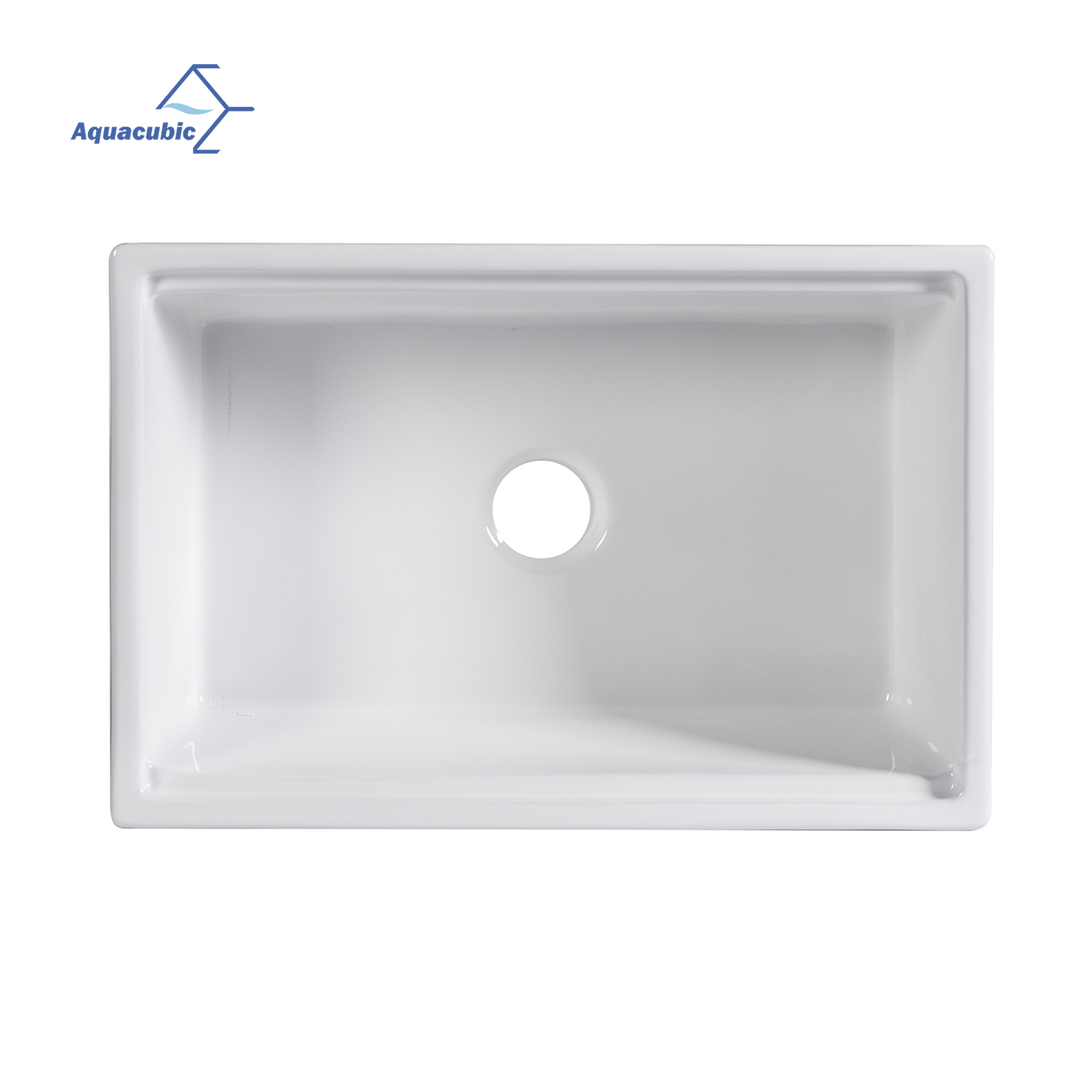 Aquacubic Elegante postazione di lavoro bianca a vasca singola CUPC Lavello in ceramica certificato CE da 30 pollici per cucina