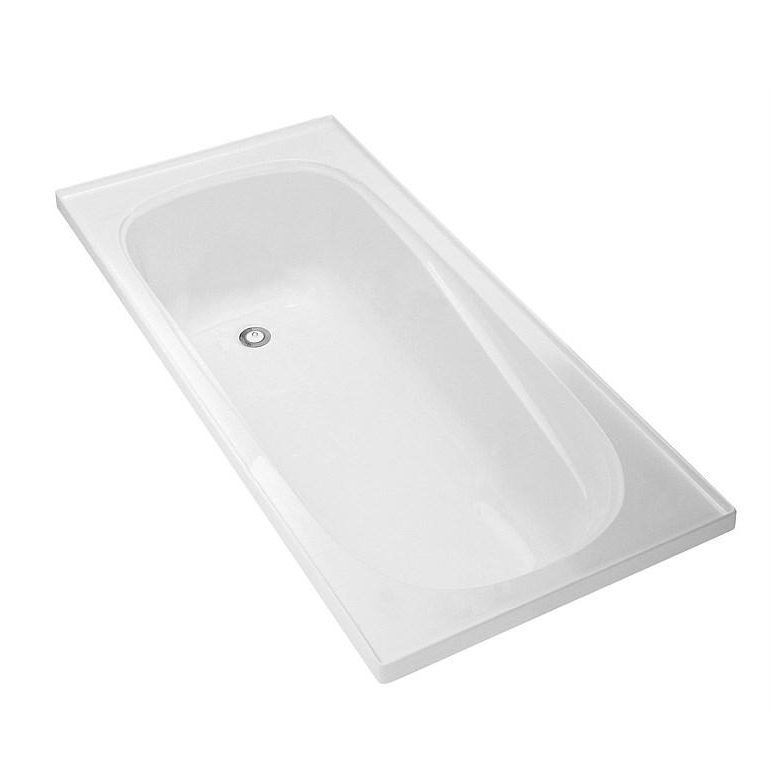 Vasca da bagno indipendente dal design contemporaneo in acrilico bianco lucido AB1657