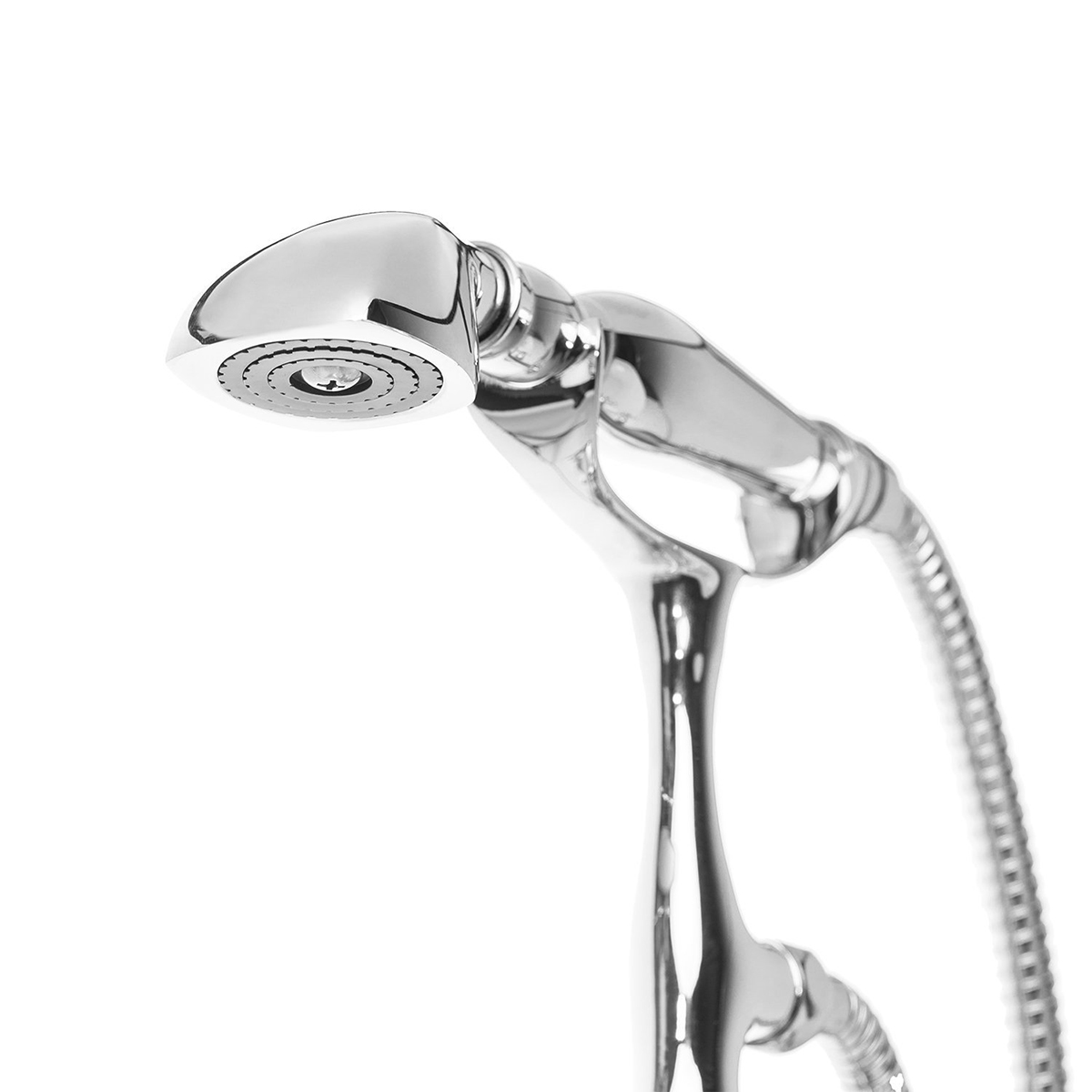 Stile di design del telefono Rubinetto per vasca da bagno con riempitivo per vasca indipendente montato a pavimento con 3 maniglie girevoli