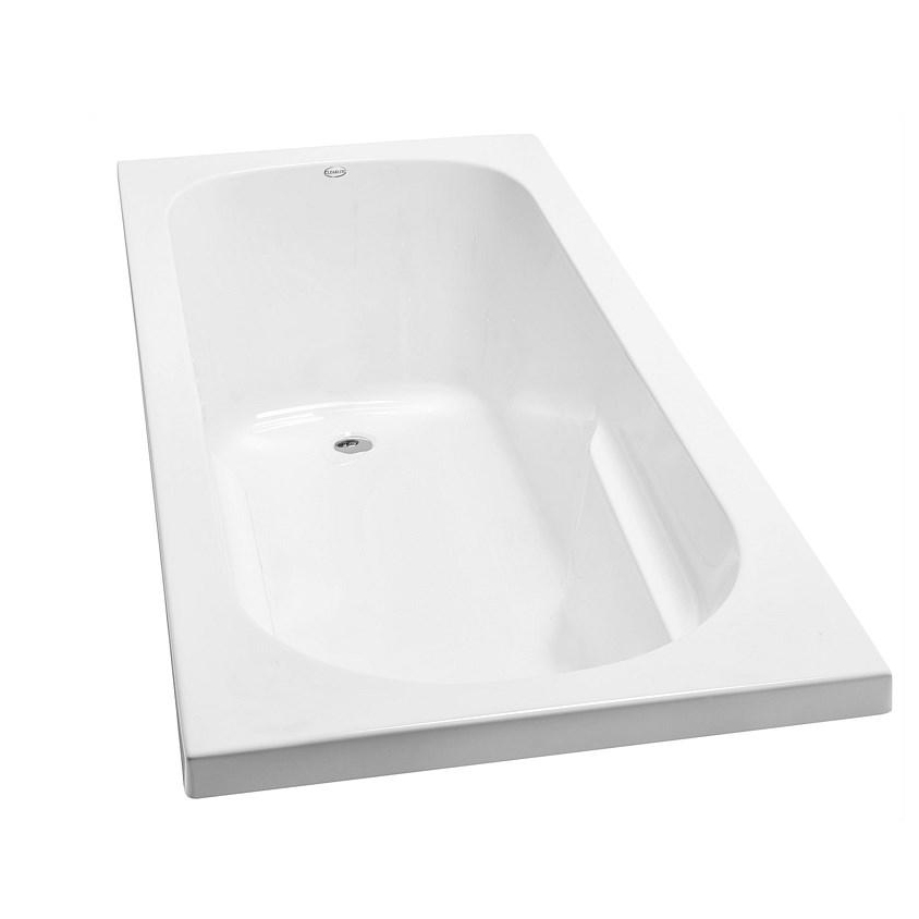 Vasca da bagno indipendente dal design contemporaneo in acrilico bianco lucido AB1808