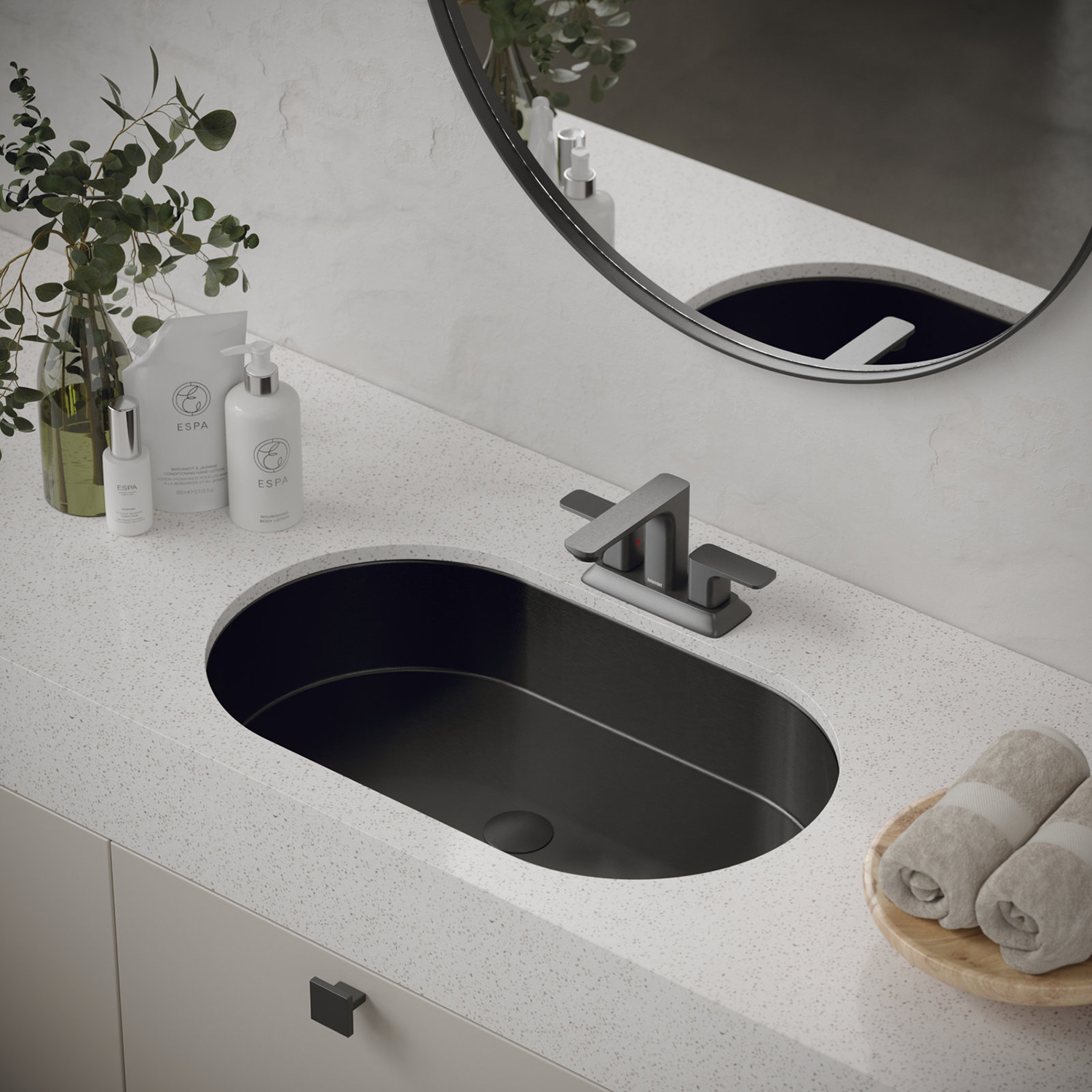 Lavandino da bagno ovale a vasca singola con lavabo sottopiano in acciaio inossidabile con dimensioni personalizzate in fabbrica