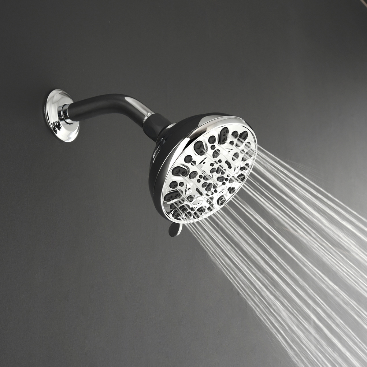 Doccia a pioggia da 5 pollici di alta qualità 7 getti Soffione doccia da bagno regolabile Soffione doccia a pioggia con montaggio a parete