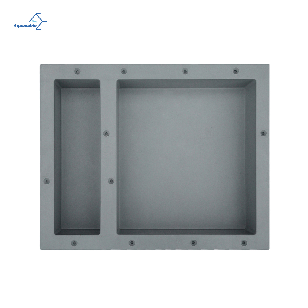 Nicchia per parete doccia rettangolare predisposta per piastrelle, facile per il collage fai-da-te, mensola per doccia da incasso Glasstone SMC